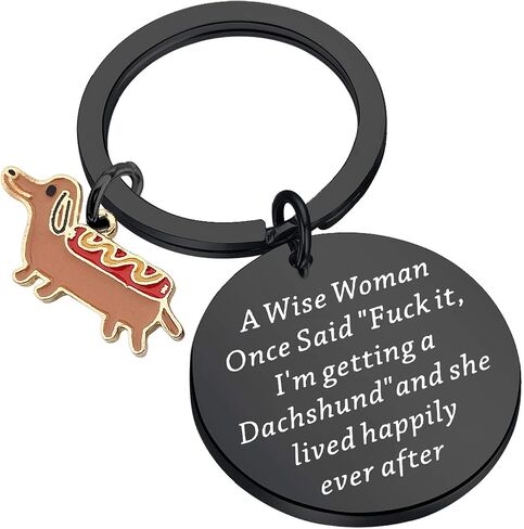 TGBJE Dachshund Gift I'm Getting a Dachshund Keychain Gift For Dog Lover Pet Owner Gift Dog Mom Gift in Saudi Arabia