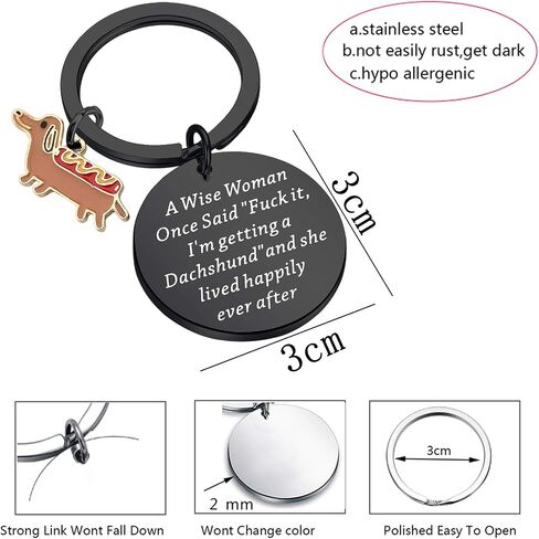 TGBJE Dachshund Gift I'm Getting a Dachshund Keychain Gift For Dog Lover Pet Owner Gift Dog Mom Gift in Saudi Arabia