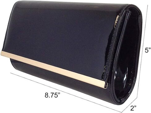 JNB Faux Patent Leather Glossy Candy Clutch in Saudi Arabia