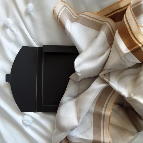 وشاح حريري YUDANSI للنساء، وشاح للرقبة من حرير التوت 100% للنساء، وشاح حريري مربع من الساتان مقاس 21 بوصة in Kuwait