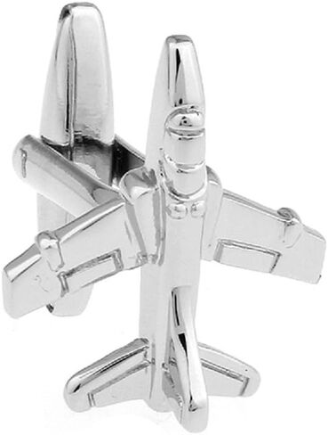 MRCUFF Airplane Plane Jet Pilot Pair Cufflinks in a Presentation Gift Box & Polishing Cloth in Saudi Arabia