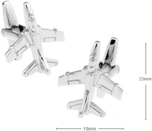 MRCUFF Airplane Plane Jet Pilot Pair Cufflinks in a Presentation Gift Box & Polishing Cloth in Saudi Arabia