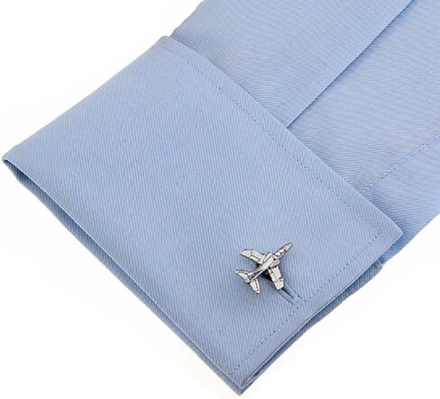 MRCUFF Airplane Plane Jet Pilot Pair Cufflinks in a Presentation Gift Box & Polishing Cloth in Saudi Arabia