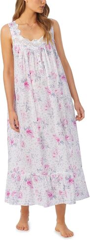 Eileen West Cotton Lawn Sleeveless Ballet Gown White Ground Floral XS in Saudi Arabia