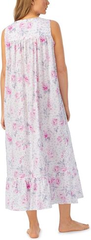 Eileen West Cotton Lawn Sleeveless Ballet Gown White Ground Floral XS in Saudi Arabia