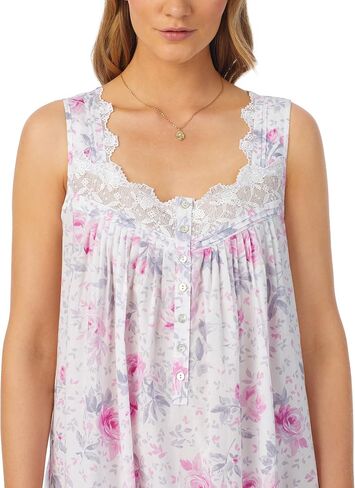 Eileen West Cotton Lawn Sleeveless Ballet Gown White Ground Floral XS in Saudi Arabia