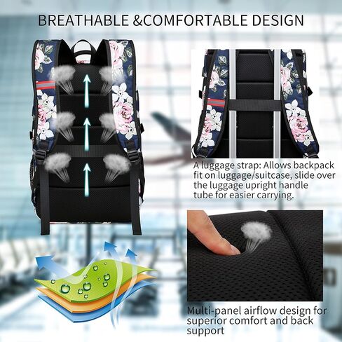 17.3 inch Laptop Backpack,School Bookbag Computer Rucksack with USB Charging Port,Water Resistant Sturdy Bagpack for Business College School Travel,Men Women Casual Daypack,Black in Saudi Arabia