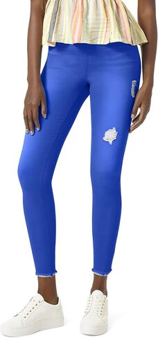 HUE Women's Ripped Denim High Rise Skimmer Legging in Saudi Arabia