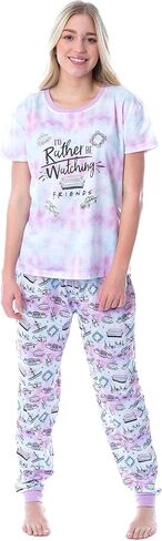 INTIMO Friends TV Show Logo Womens' Rather Be Watching Sleep Jogger Pajama Set in Saudi Arabia