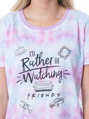 INTIMO Friends TV Show Logo Womens' Rather Be Watching Sleep Jogger Pajama Set in Saudi Arabia