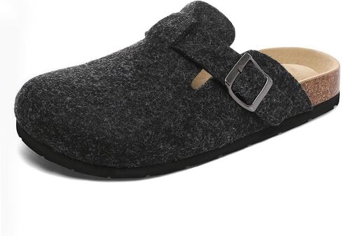 Women's Suede Leather Clogs Slip on Comfortable Home Mules Clogs Shoes in Kuwait