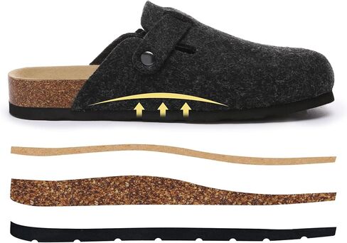 Women's Suede Leather Clogs Slip on Comfortable Home Mules Clogs Shoes in Kuwait
