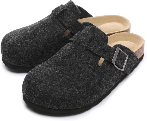 Women's Suede Leather Clogs Slip on Comfortable Home Mules Clogs Shoes in Kuwait