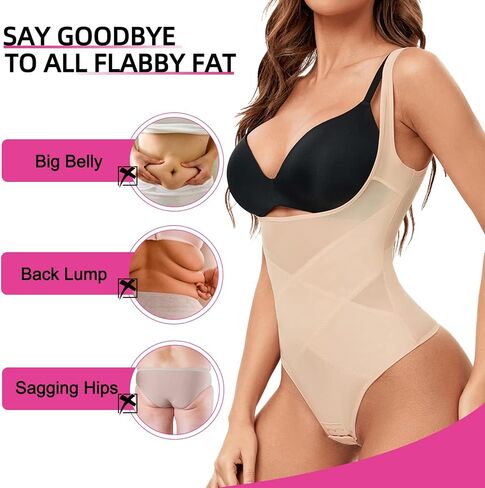 سليمبيل ملابس داخلية للنساء البطن تحكم بعقب رافع ملابس داخلية مفتوحة التمثال محدد شكل الجسم X كروس مدرب خصر in Kuwait