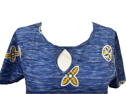 Loungees Short Sleeve Knit Dress with Keyhole Neck in Kuwait