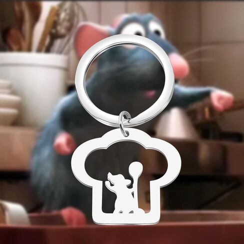 OKEYCH Rat Movie Inspired Gift Remy Fan Keychain Mouse Chef Jewelry Remy Little Chef Movie Merch in Saudi Arabia