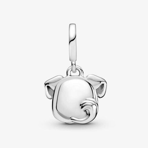 PANDORA Dog sterling Silver Dangle with Shimmering Enamel, 799327C01 in Saudi Arabia