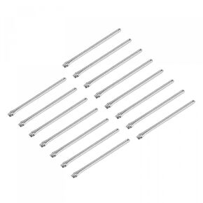 uxcell 15 Pcs 26mm Watch Link Cotter Pin Assortment, Stainless Steel 1mm Dia. Watch Strap Bars Split Pin for Watchband Repair, Silver Tone