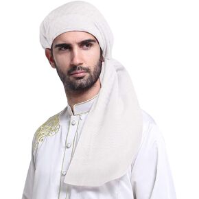 TINAYAUE Men Arabic Shemagh Kaffiyeh Headscarf Turban Bandana Soft Muslim Hijab Headband Shawl Classic Arafat Headwrap