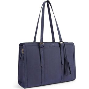BOSTANTEN Laptop Tote Bag for Women Work Bag Professional 15.6 inch Leather Briefcase Business Office Purse Shoulder Bag