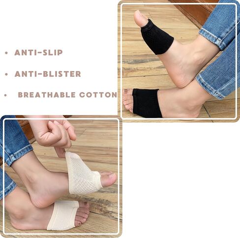 Women Open Toe Half Socks Peep Toe Mule Sock for Clogs Flip Flop Sock in Saudi Arabia