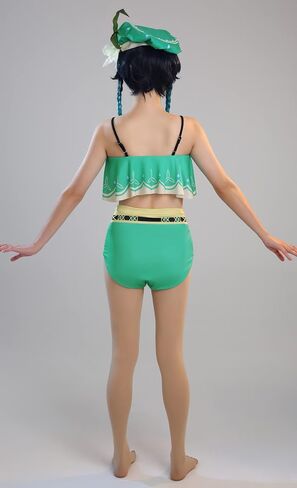 haikyuu Women Anime Two Piece Swimsuit Bathing Suit Ruffle Falbala Top and High Waist Style Panty Swimwear in Saudi Arabia