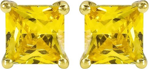 Navachi 925 Sterling Silver 18k White Gold Plated 1.6ct Square Ruby Sapphire Emarald Stud Earrings in Saudi Arabia