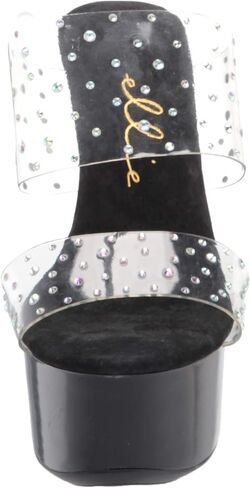 Ellie Shoes Women's 6" Heel Clear Mule Sandal. Heeled in Saudi Arabia
