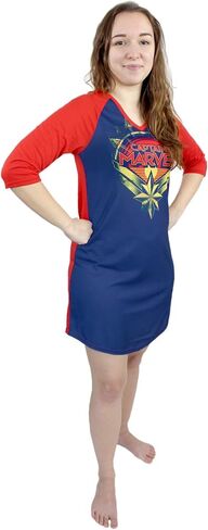 Marvel Captain Women's 3/4 Sleeve Dorm Nightgown Pajamas in Saudi Arabia