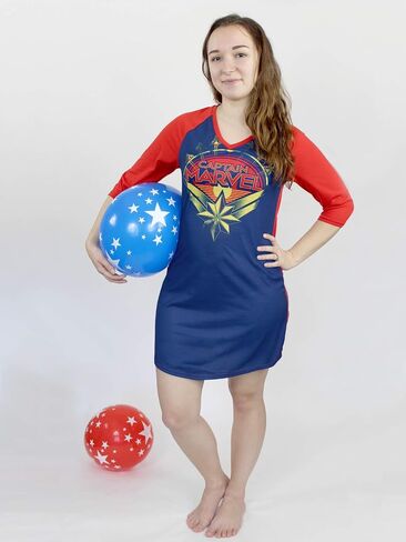 Marvel Captain Women's 3/4 Sleeve Dorm Nightgown Pajamas in Saudi Arabia