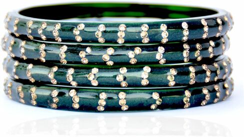 JD'Z COLLECTION Indian Bangles Set For Women Kada Bangles Traditional Bollywood Bangles Wedding Wear Bangles Set Of 4 in Kuwait