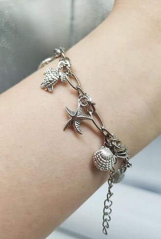 اساور بدلاية للنساء من اودوفيهي، اساور من الفضة الاسترلينية عيار 925 للنساء، سوار سلسلة معصم بدلاية للنساء، 7 انش، فضي، بدون احجار كريمة in Kuwait