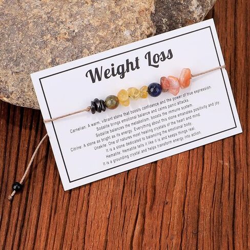 COLORFUL BLING Natural Healing Stone Quartz Crystal Bead Bracelet with Meaningful Card for Women Men Spiritual Anxiety Reiki Chakra Bracelets Protection Jewelry in Saudi Arabia