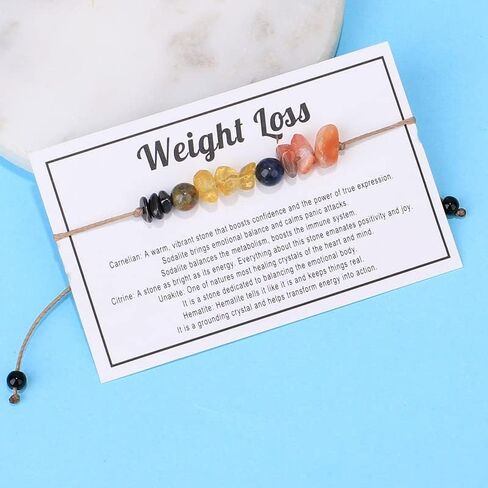 COLORFUL BLING Natural Healing Stone Quartz Crystal Bead Bracelet with Meaningful Card for Women Men Spiritual Anxiety Reiki Chakra Bracelets Protection Jewelry in Saudi Arabia
