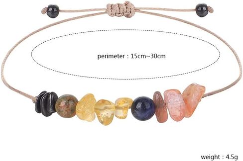 COLORFUL BLING Natural Healing Stone Quartz Crystal Bead Bracelet with Meaningful Card for Women Men Spiritual Anxiety Reiki Chakra Bracelets Protection Jewelry in Saudi Arabia