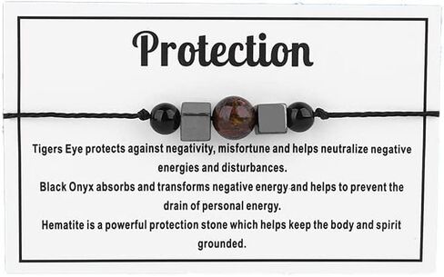 COLORFUL BLING Natural Healing Stone Quartz Crystal Bead Bracelet with Meaningful Card for Women Men Spiritual Anxiety Reiki Chakra Bracelets Protection Jewelry in Saudi Arabia