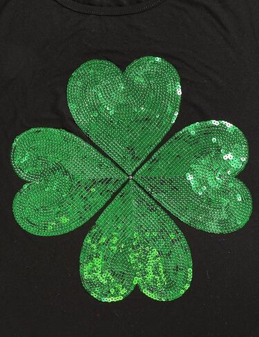 Roseelf Womens Sequins Embroidery T Shirt for St. Patrick's Day/Valentines Day/ 4th of July in Saudi Arabia