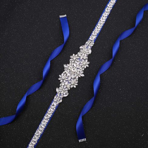 WEZTEZ Women's Rhinestone Wedding Sash Belt Crystal Bridal Belts for Party Prom Evening Dresses Gown in Saudi Arabia