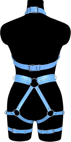 Punk Waist garter belt Full body chain harness for women Photography Dance Rock Leather set Halloween Party Gothic in Saudi Arabia