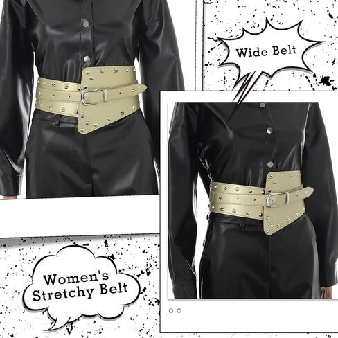 Wriidy Stretch Belt Black Wide Women Corset Belts Elastic Waist Jewelry Accessories for Dress in Kuwait