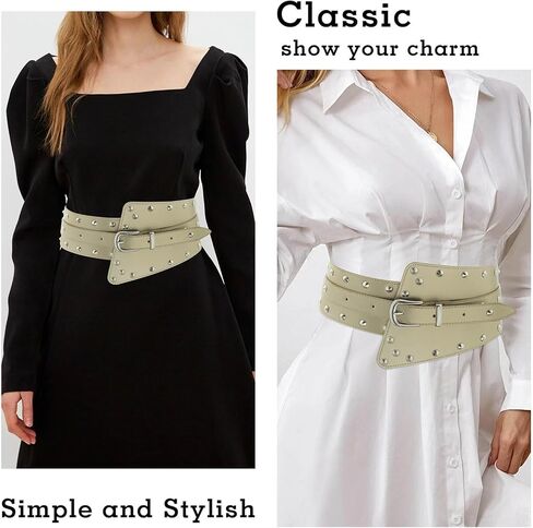 Wriidy Stretch Belt Black Wide Women Corset Belts Elastic Waist Jewelry Accessories for Dress in Kuwait