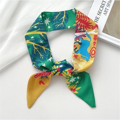 QTMY 5 Pack Purse Scarf for Bags Silk Head Scarf for Hair Handbag Women Scarfs Band Hair Neck Scarves Fashion Gifts,59 in Kuwait