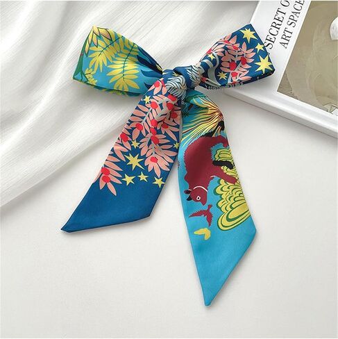 QTMY 5 Pack Purse Scarf for Bags Silk Head Scarf for Hair Handbag Women Scarfs Band Hair Neck Scarves Fashion Gifts,59 in Kuwait