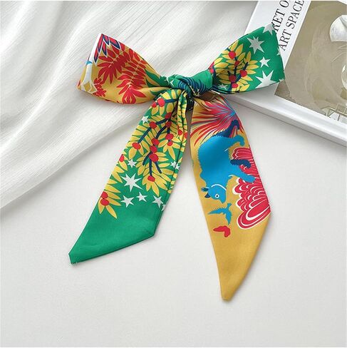 QTMY 5 Pack Purse Scarf for Bags Silk Head Scarf for Hair Handbag Women Scarfs Band Hair Neck Scarves Fashion Gifts,59 in Kuwait