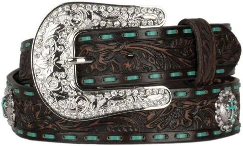 Nocona Belt Co. Women's Embellished Turquoise Cross Concho in Kuwait