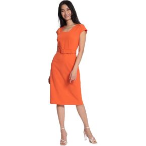 Maggy London Women's Square Neck Cap Sleeve Belted Dress with Pencil Skirt in Kuwait