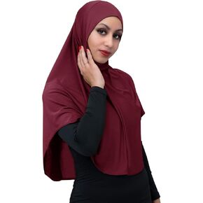 TheHijabStore.com Women's 1 Piece Amira Instant Hijab Ready to Wear Soft Head Wrap - Muslim Head Scarf Pull on Headwear in Saudi Arabia