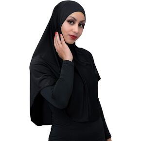 TheHijabStore.com Women's 1 Piece Amira Instant Hijab Ready to Wear Soft Head Wrap - Muslim Head Scarf Pull on Headwear