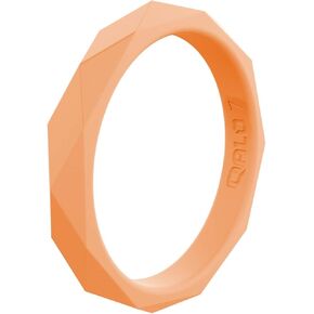 خاتم QALO نسائي من السيليكون المطاطي، قابل للتكديس، خاتم زفاف مطاطي للنساء، قابل للتنفس، شريط سيليكون متين للخطوبة، مقاسات متعددة in Kuwait