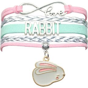 HCChanshi Rabbit Bunny Bracelet Jewelry - Infinity Love Bunny Rabbit Jewelry Bracelet Gift For Women, Girls, Men, Boys, Rabbit Lover, Rabbit Themed Gifts in Kuwait